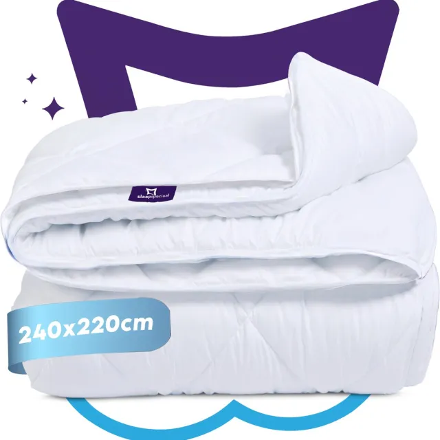 Slaapspeciaal Every Season 4 Seizoenen Dekbed | 240x220 cm - Dekbed Geschikt Voor Alle Seizoenen - Zomerdekbed & Winterdekbed - Anti Allergie - Hoogwaardige Ultra Soft - Hotelkwaliteit - Tweepersoons Dekbed - Lits-jumeaux Wit