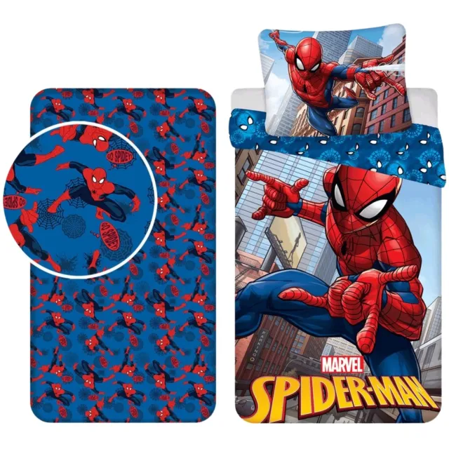 Spider-Man Spiderman slaapkamerset; dekbedovertrek en hoeslaken Multi colour