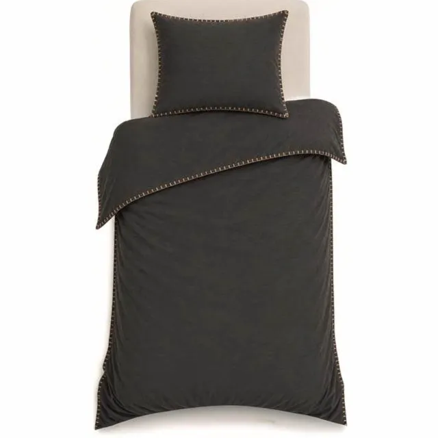 Romanette Visconti Dekbedovertrek - Eenpersoons - 140x200/220 cm - Antra/Camel