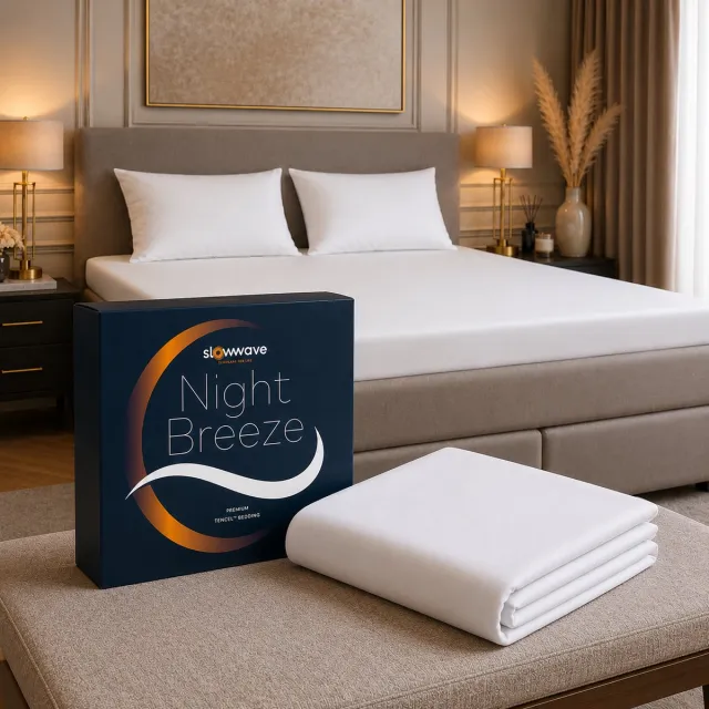 Slowwave NightBreeze hoeslaken voor topper - 100% TENCEL™ lyocell - Extreem zacht/comfortabel - Altijd een heerlijke slaaptemperatuur - Vochtregulerend - Hypoallergeen & antibacterieel - Sterk & kleurvast - Kleur: Arctic White - Formaat: 160x210x15cm