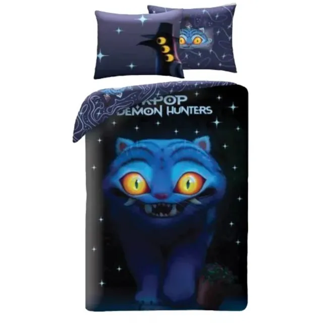 KPop Demon Hunters K-pop Demon Hunters dekbedovertrek Derpy 140 x 200 cm - Polyester Roze