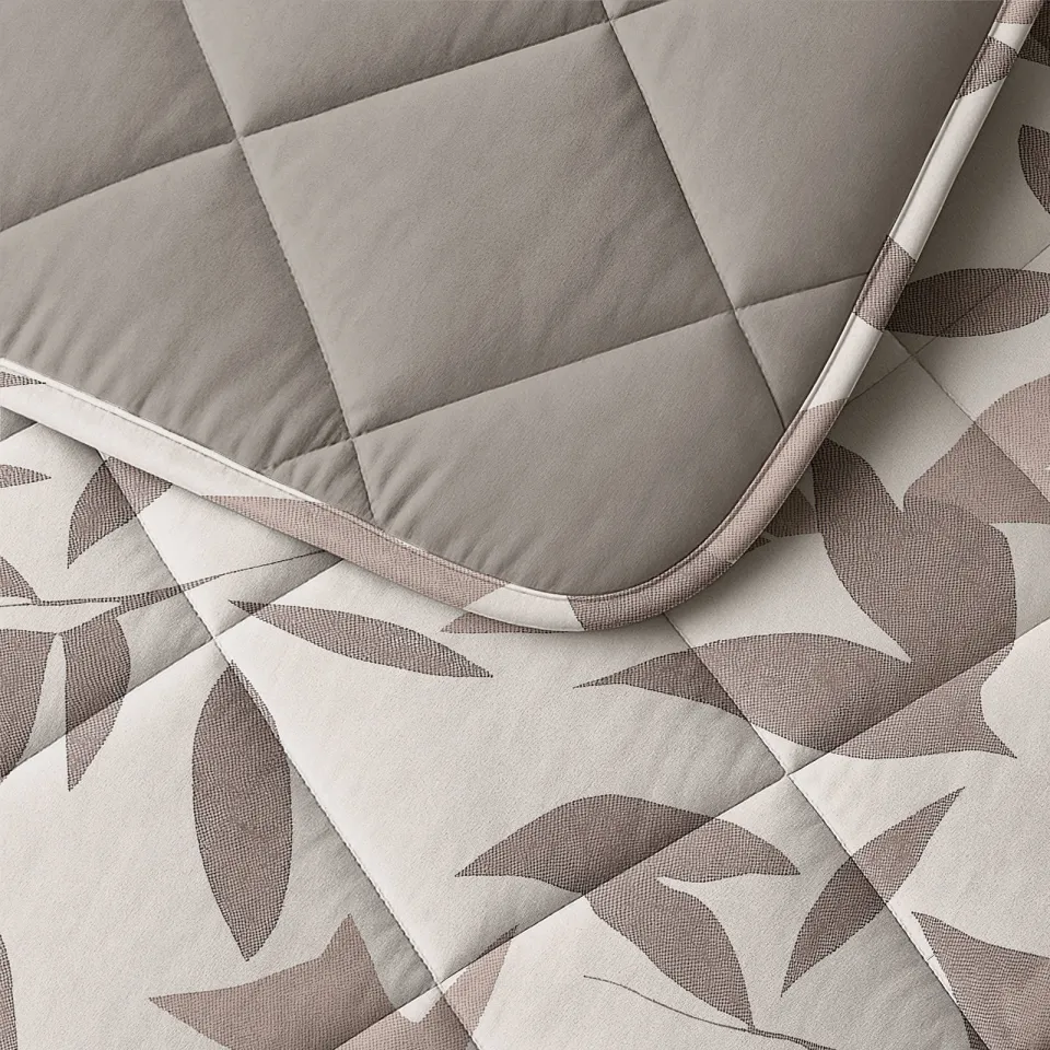 W dekbed zonder overtrek met kussensloop Lazy - omkeerbaar design zand-offwhite, foto 7