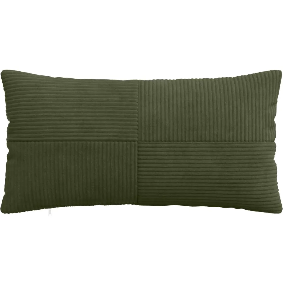 vidaXL Kussensloop 2 st ALMELO Groen 40 x 80 cm corduroy