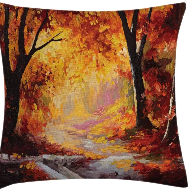 ABAKUHAUS Kussenhoes – 45x45 cm – Dubbelzijdig bedrukt – Multicolor Oranje Bruin