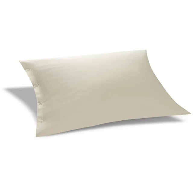 Yumeko kussensloop flanel natuurlijk 65x65 - Biologisch & ecologisch - 1 stuk Natural