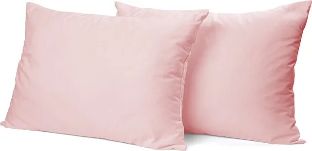 Eleganzzz Kussensloop Hotelsluiting Percal Katoen - Roze - Kussensloop 60x70cm - Kussenslopen set van 2 - 100% Katoen