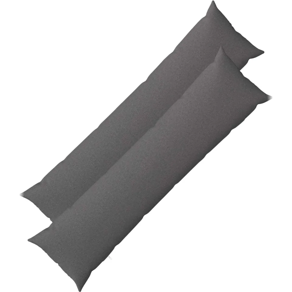vidaXL Kussensloop 2 st HEERLEN Lichtgrijs 40 x 145 cm Stof, foto 3