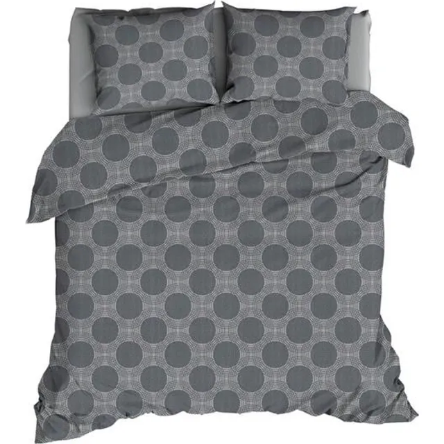 Satin d'Or Rivolta Dekbedovertrek - Tweepersoons - 200x200/220 cm - Antracite