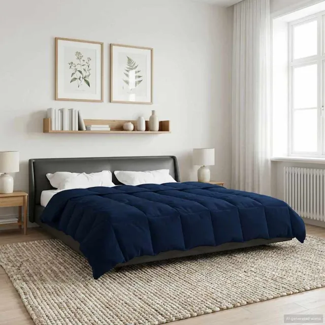 vidaXL Winter Dekbed 200 x 200 cm Winter Microfiber (100% polyester) Blauw