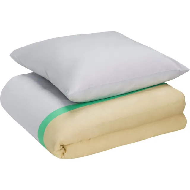 Hübsch beddengoed Block Beige