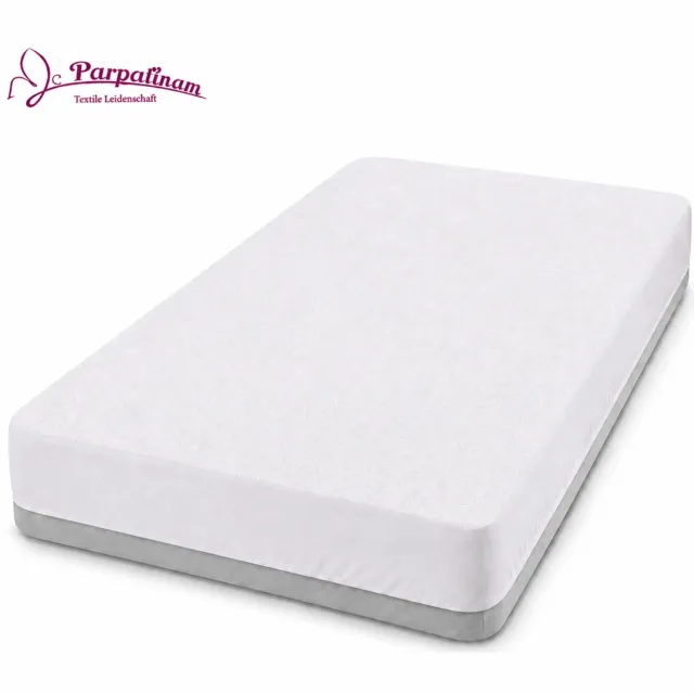 Parpalinam Pamura Waterdichte Matrasbeschermer - 140x200 cm Molton - Incontinentie Matrashoes - Rondom Elastiek - 100% Katoenen Badstof - Wit