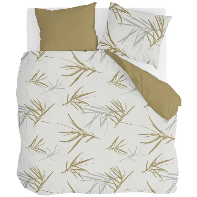 Walra Dekbedovertrek Remade Bamboo Grasses - 200x220 - 100% katoen - Honing Mosterd