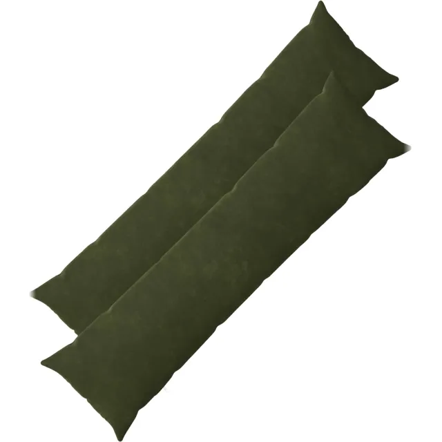 vidaXL Kussensloop 2 st HEERLEN Groen 40 x 145 cm Microfiber Fleece