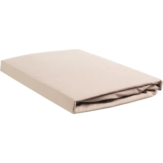 Ambiante Bamboe-Katoen - Boxspring Hoeslaken - 140x200 cm - Zand