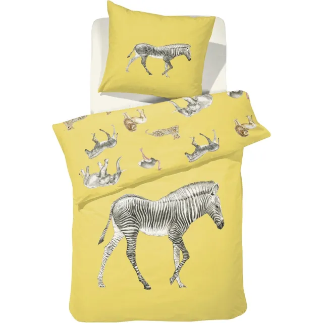 Damai Sonny - Kinderdekbedovertrek - Katoen - 140x200/220 cm - Geel Yellow