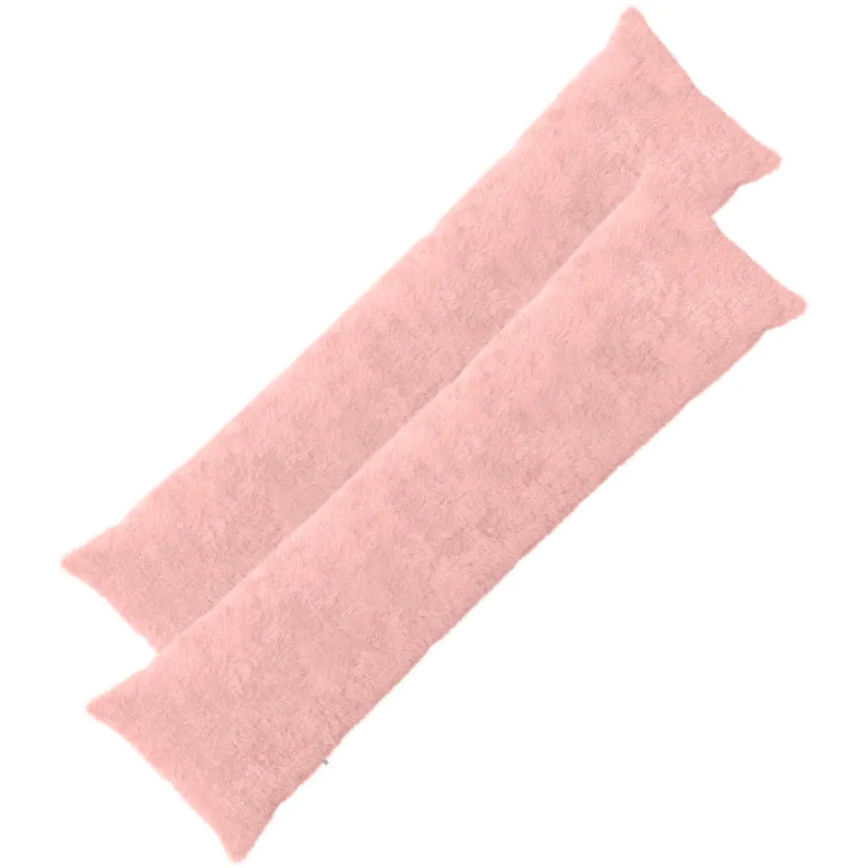 vidaXL Kussensloop 2 st HEERLEN Roze 40 x 145 cm Nep Konijnenbont, foto 3