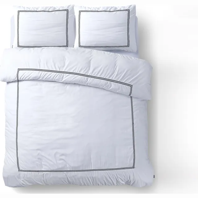 Sleeptime Brata Dekbedovertrek - 140X200/220 + 1 x kussensloop 60x70 - Wit
