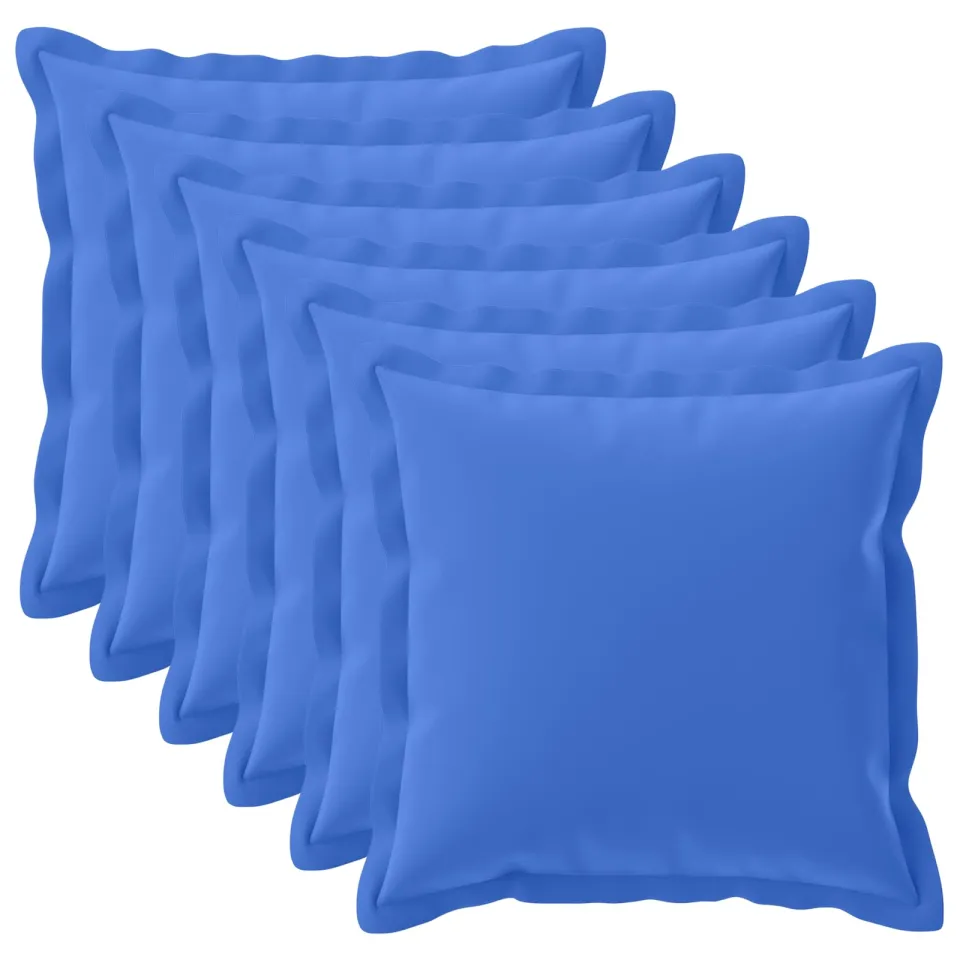 vidaXL Kussensloop 6 st HOUTEN Koninklijk Blauw 65 x 65 cm Polyester, foto 3