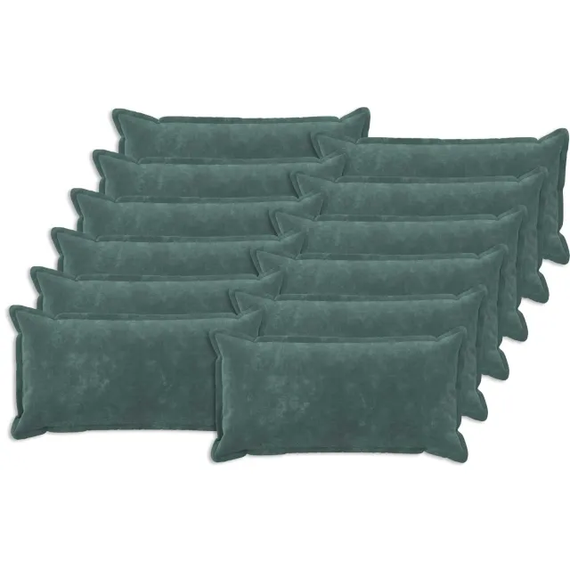 vidaXL Kussensloop 12 st HOUTEN Zee blauw 40 x 80 cm Microfiber Fleece