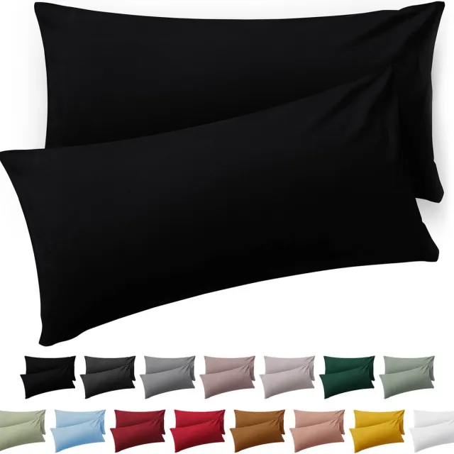 Blumtal Kussensloop Microvezel Kussenhoes 50 x 70 cm - Zwart - Set van 2