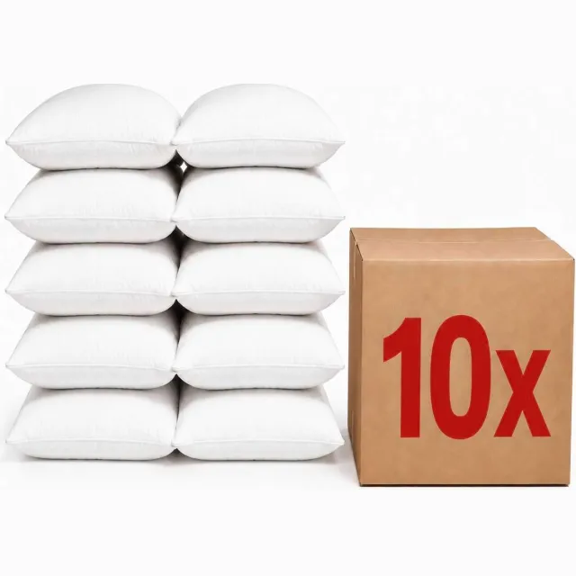 MatrasDirect Boxdeal ExclusiveFlakes – 10 Luxe Visco Hoofdkussens 35 × 55 cm - 35x55 Wit