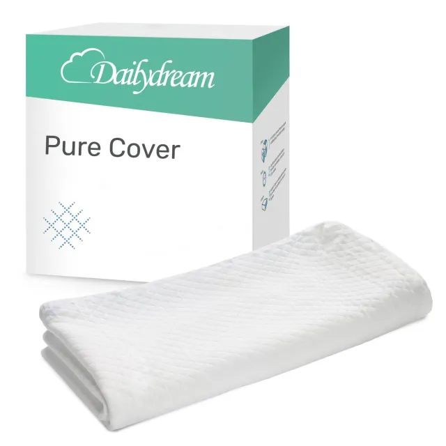 dailydream Topperhoes 100x200x5 cm – wasbaar – antislip – OEKO-TEX – Pure Weiß