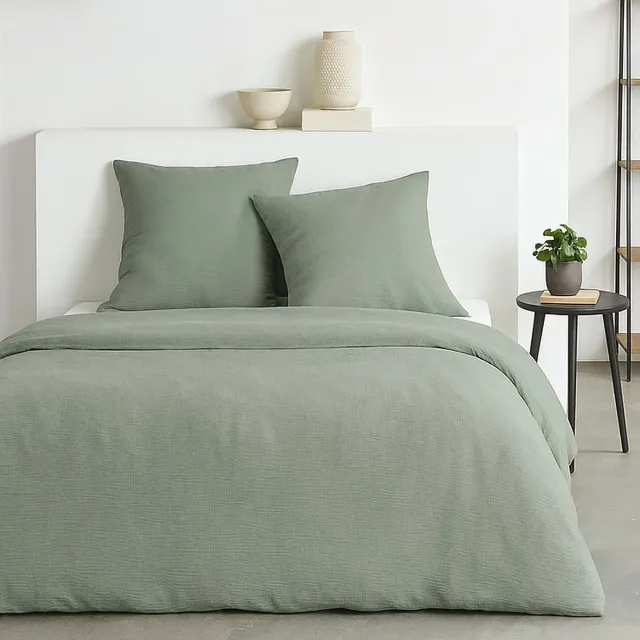 Today Beddengoed - VANDAAG - Essentieel - 2 personen - 220 x 240 cm - Salie-crêpe-effect