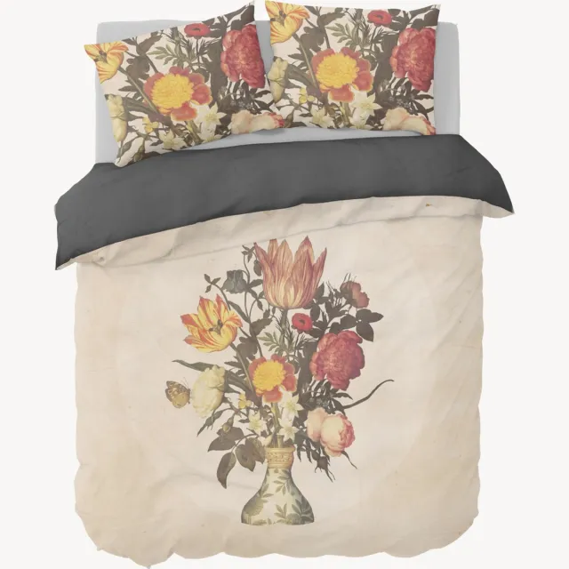 Y-not® Y-NOT - Stilleven Ambrosius - Dekbedovertrek - Katoensatijn - Tweepersoons - 200x200/220 cm - Multi