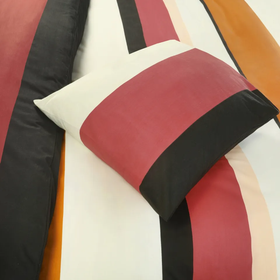 NOUS Living katoenen dekbedovertrek 2-persoons (200x220 cm) rood, foto 4