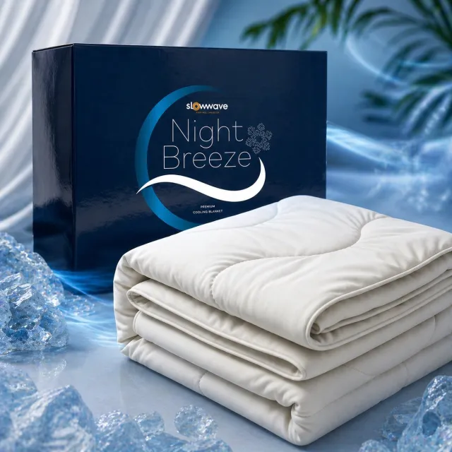 Slowwave NightBreeze Cooling Blanket (240 x 220cm) - De ultieme verkoelende deken voor warme nachten - Zomerdekbed zonder overtrek - Direct Koel Effect: Q-max 0.4 - Ademend, lichtgewicht en vochtregulerend - Kleur: off-white
