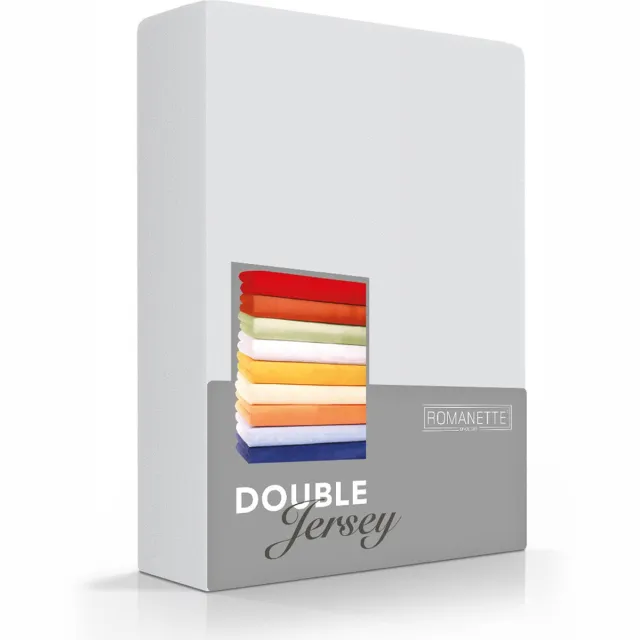 Romanette Luxe Dubbel Jersey Hoeslaken - Zilver