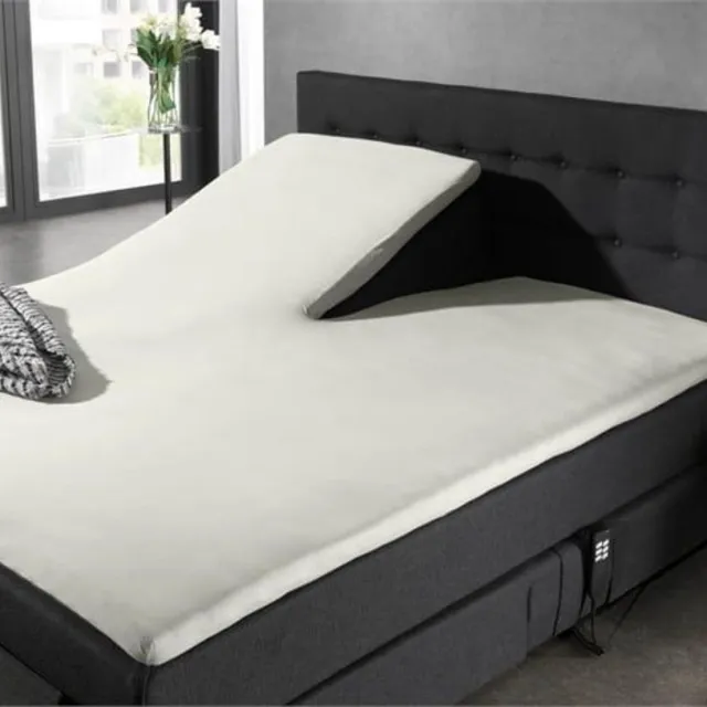 Suite sheets Split Topper Jersey Hoeslaken Crème 160 x 200/220 Gebroken Wit