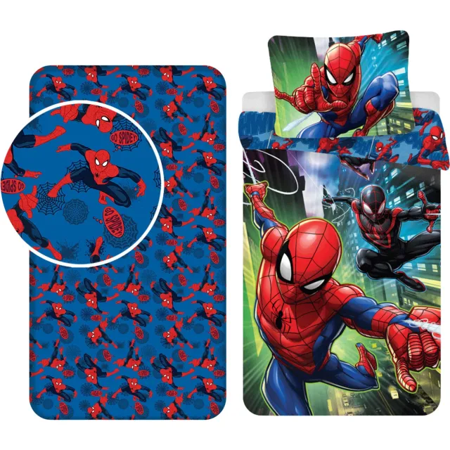 Spider-Man Spiderman slaapkamerset; dekbedovertrek en hoeslaken Dekbedovertrek met hoeslaken