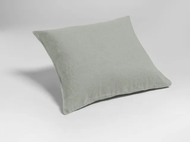 Yumeko kussensloop gewassen linnen mistig groen 65x65 - Biologisch & ecologisch - 1 stuk Misty Green