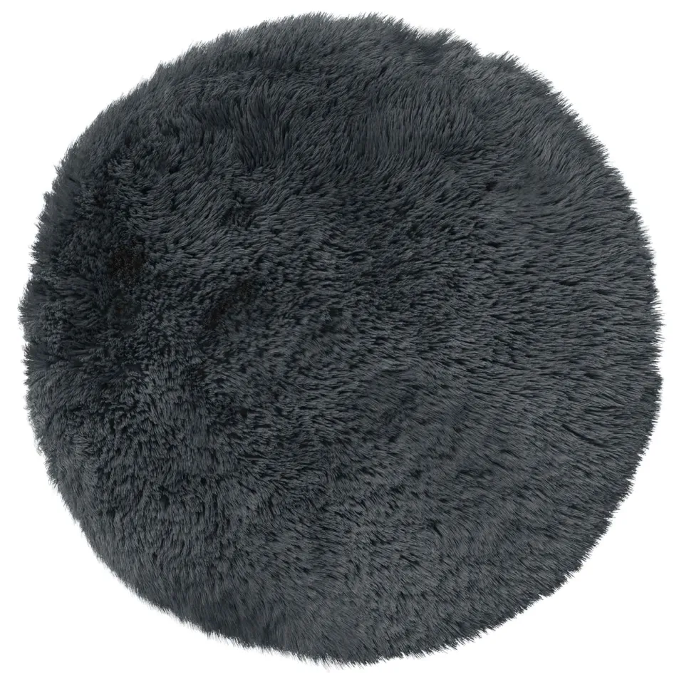 vidaXL Kussensloop 2 st HEERLEN Antracietkleurig Dia. 60 cm PV Fleece Anthraciet