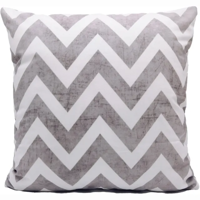 Fashion home Decoratieve Kussensloop 45x45 cm Geometrisch Patroon Grijs Wit Grijs en wit