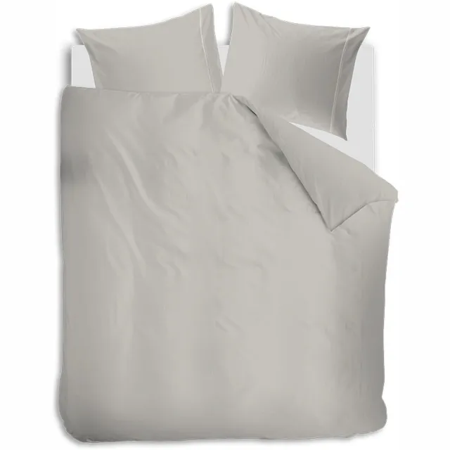 Auping Pearl grey satin Dekbedovertrek - Tweepersoons 200 x 220 cm - Katoensatijn - Grijs