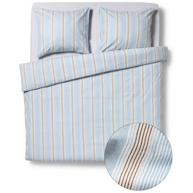 HEMA Dekbedovertrek flanel strepen blauw (blauw), foto 3