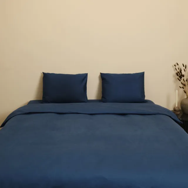 Sheetz Happen Dekbedovertrek 240x220 cm - Blauw - Katoensatijn - 400TC - 100% Katoen Blue me away