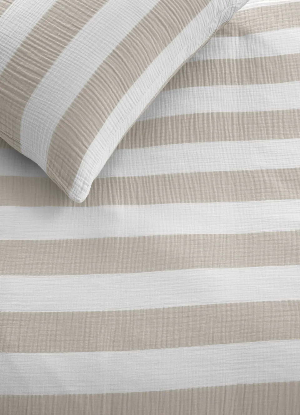 Riviera Maison mousseline dekbedovertrek beige, foto 6