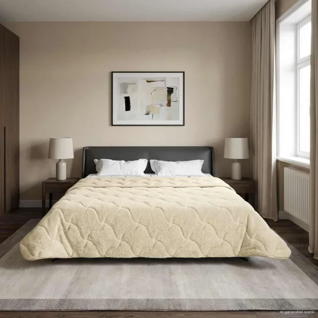 vidaXL Zomer Dekbed 200 x 220 cm Zomer Crèmekleurig Ademend