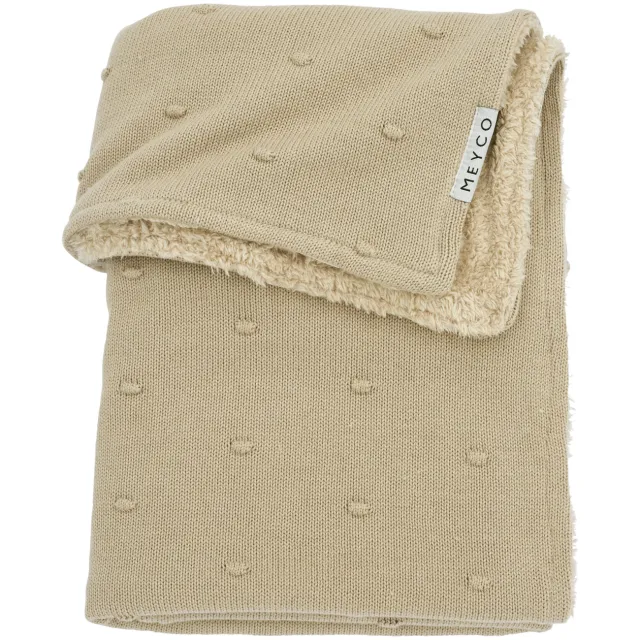 Meyco Mini Knots Teddy ledikantdeken sand