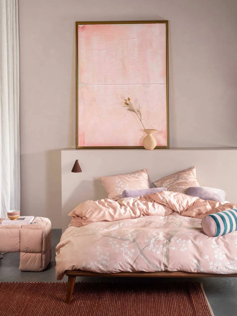 Essenza katoen satijnen dekbedovertrek lucienne blush pink, foto 3
