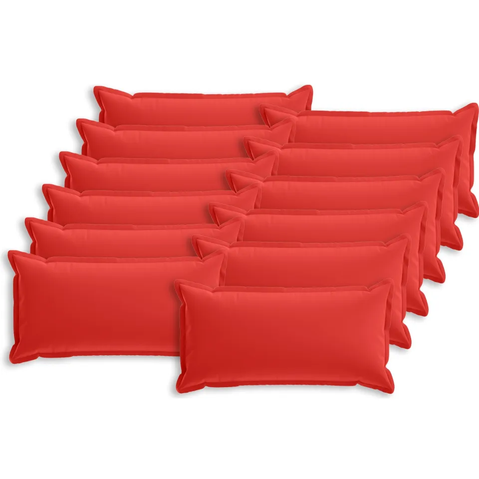vidaXL Kussensloop 12 st HOUTEN Rood 40 x 80 cm Polyester