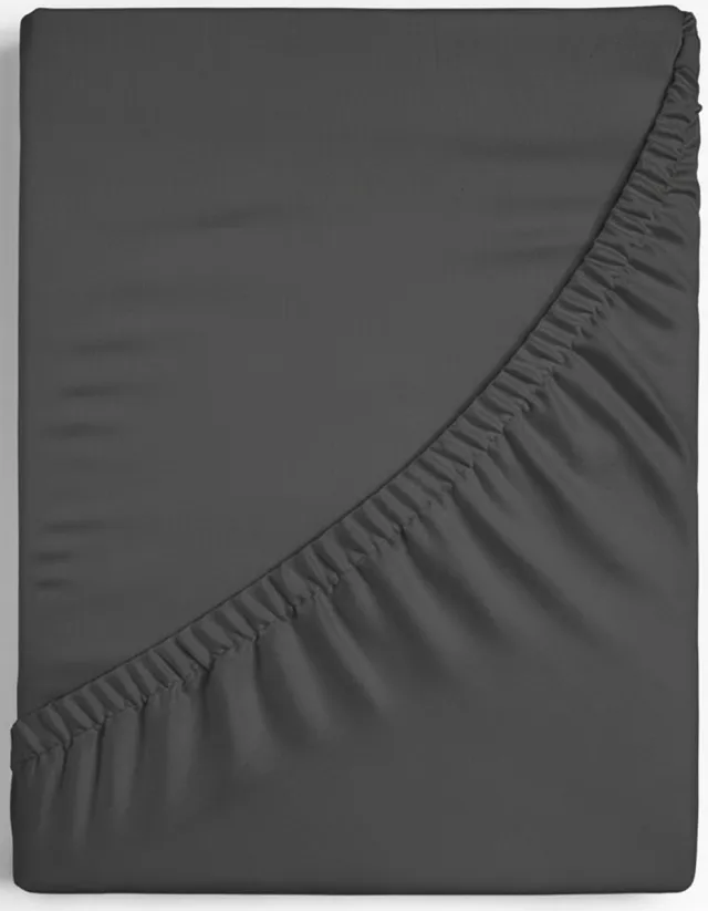 Dreamers Den Premium Jersey Elestaan - Biologisch Katoen - Topper Hoeslaken - Donkergrijs - 200x210 cm