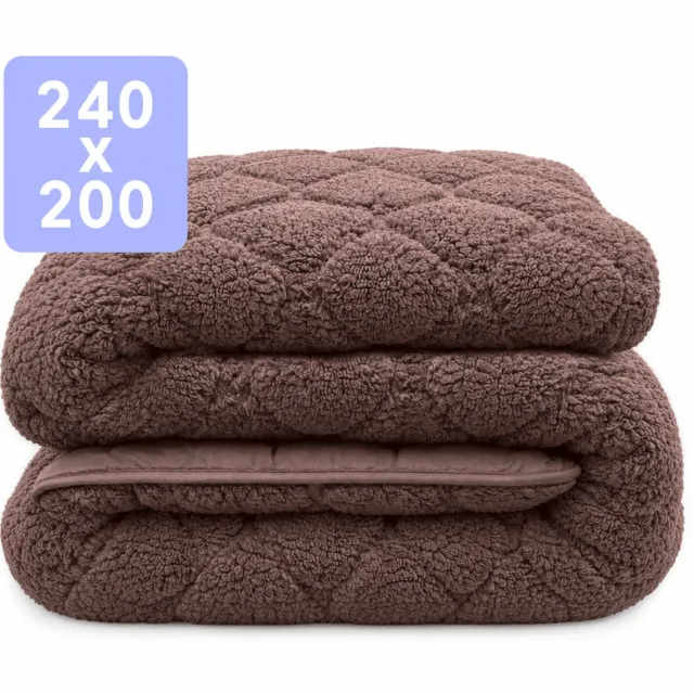 Happybed Dekbed zonder overtrek 240x200 - Teddy - Wasbaar dekbed - Dekbed zonder hoes - Hoesloos Dekbed - Brown