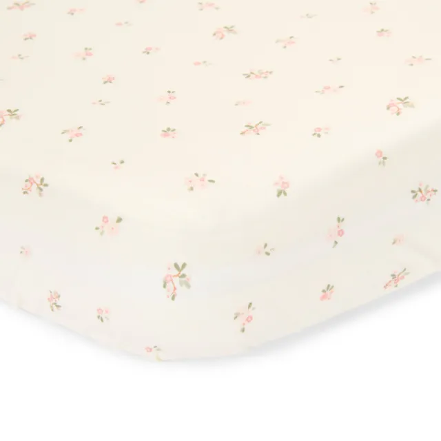 Little Dutch ledikant hoeslaken Fairy Blossom Offwhite/roze