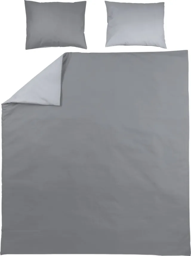 Meyco Home Uni dekbedovertrek tweepersoons - grey/light grey - 240x200/220cm