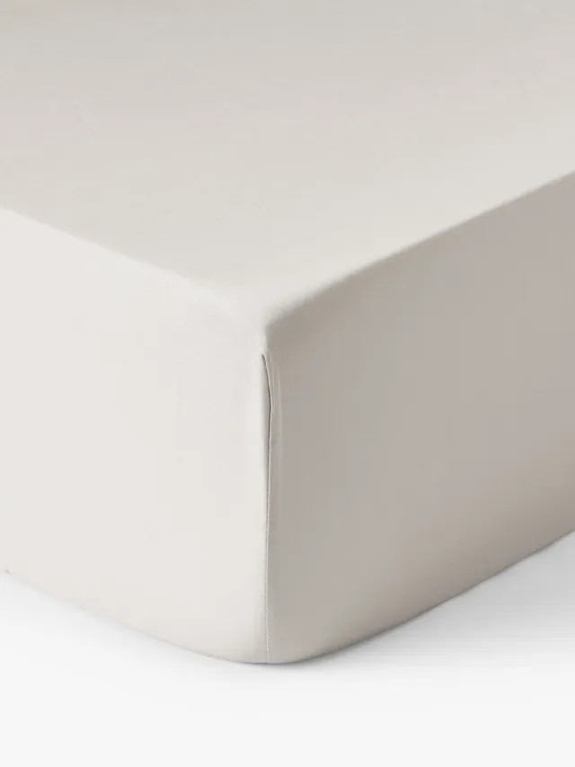 Westwing Collection Hoeslaken Comfort, katoensatijn Grijs