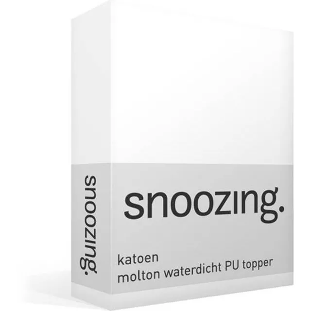 Snoozing Molton - Waterdicht - Topper - Hoeslaken - Eenpersoons - 90x200 cm - Wit
